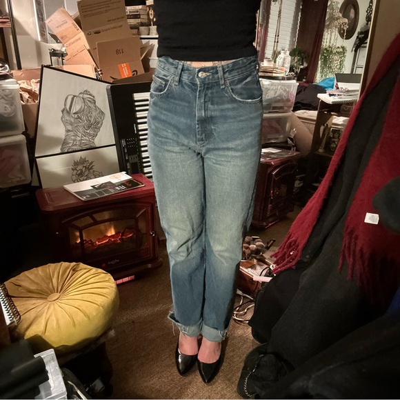 Zara high waisted straight leg baggy jeans - Picture 5 of 7